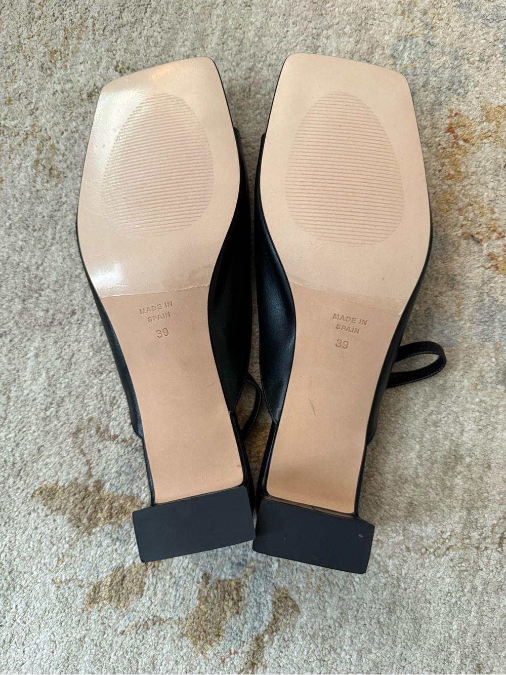ㅤꨄ︎ NWOT Angel Alarcon black Square-Toe Slingback Heels - handmade in Spain - Picture 7 of 7